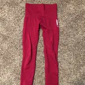 Red Seamless Gymshark Leggings